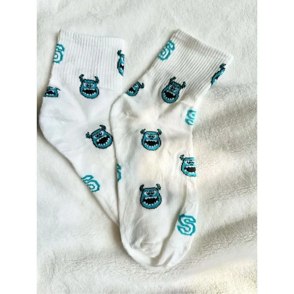 Disneys blue and white James P. Sullivan “Sully” from monsters Inc. socks